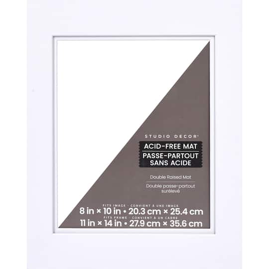 11" x 14" Raised Double Mat By Studio Décor®, 8" x 10" Opening